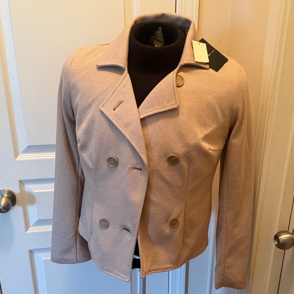 New York & Company Beige Pea Coat